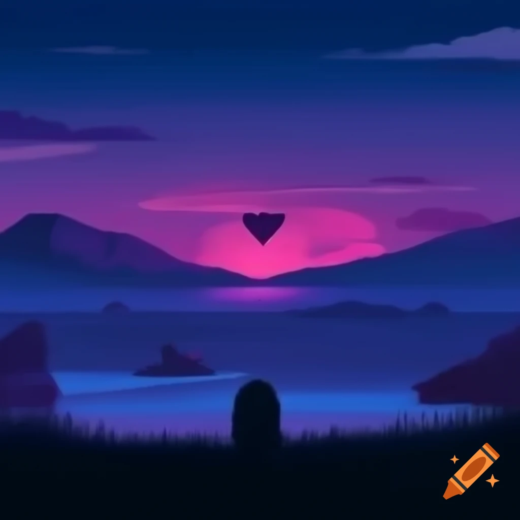 Lofi love theme illustration with warm colors and relaxing vibe