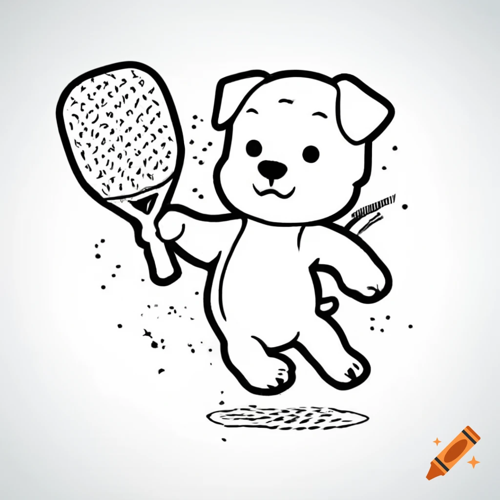 Outline of pickleball designed for dogs