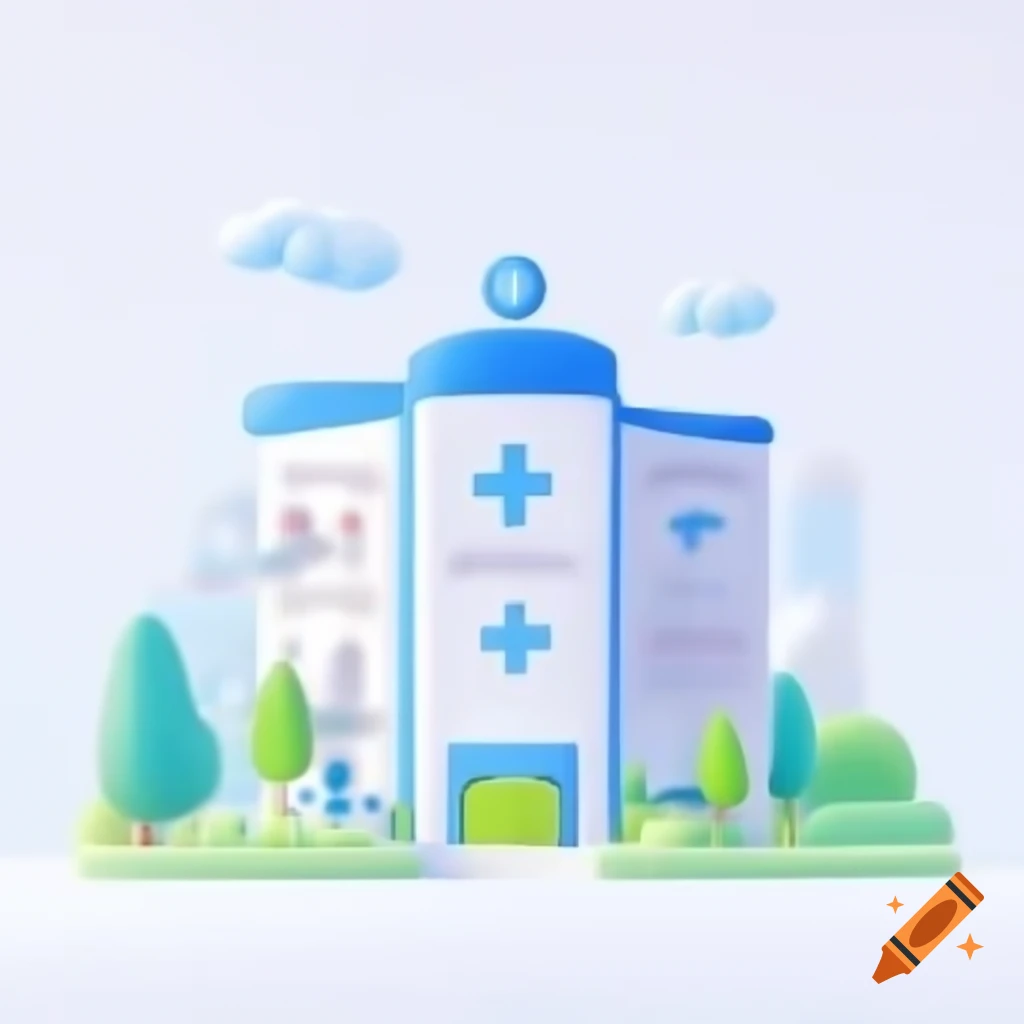 Cover illustration featuring a hospital