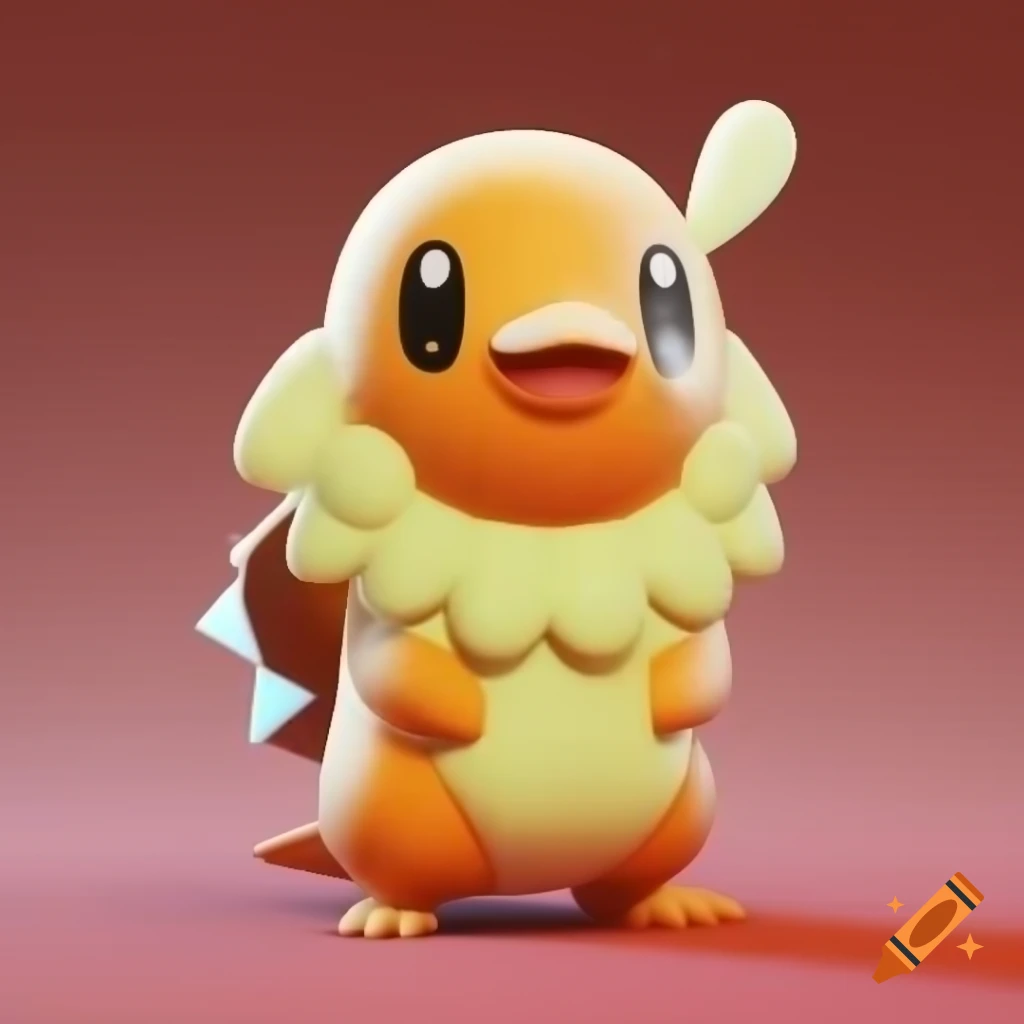 Newly designed 3D rendered Pokemon character