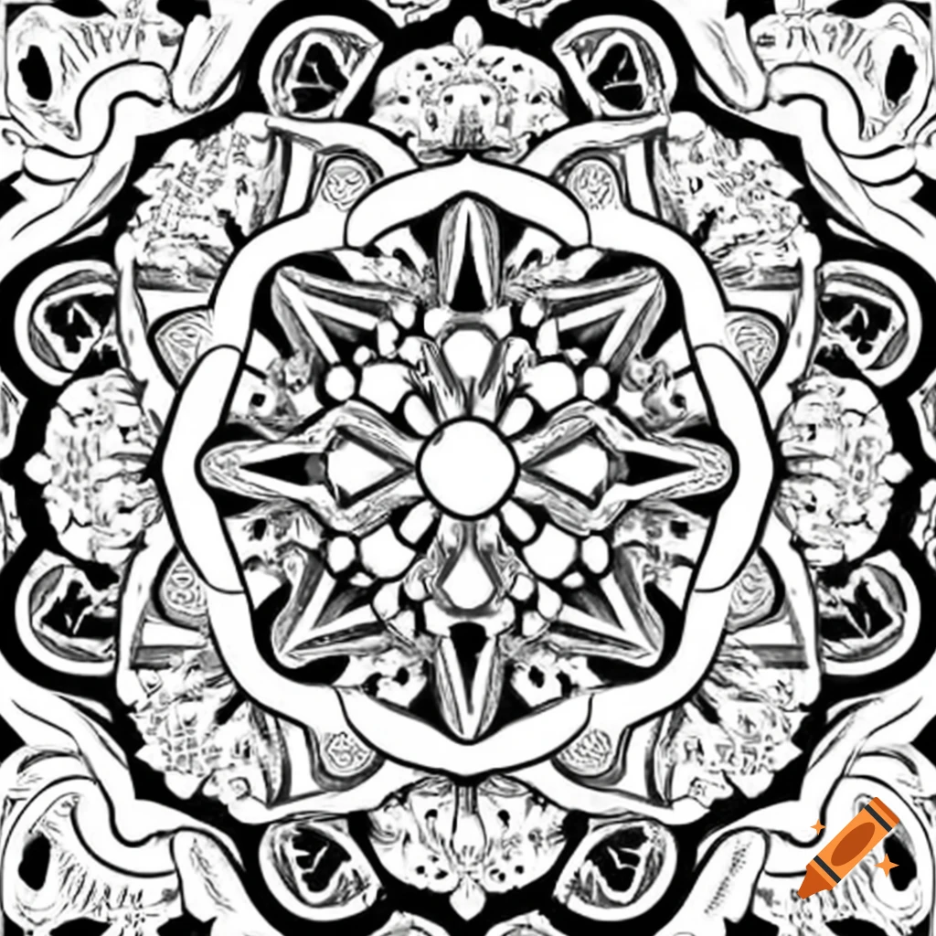 Series of mandalas for coloring inspired by Inca culture