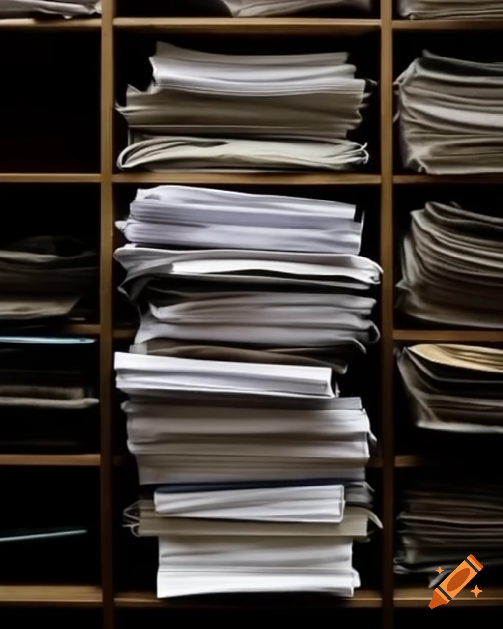 Documents organized in a drawer