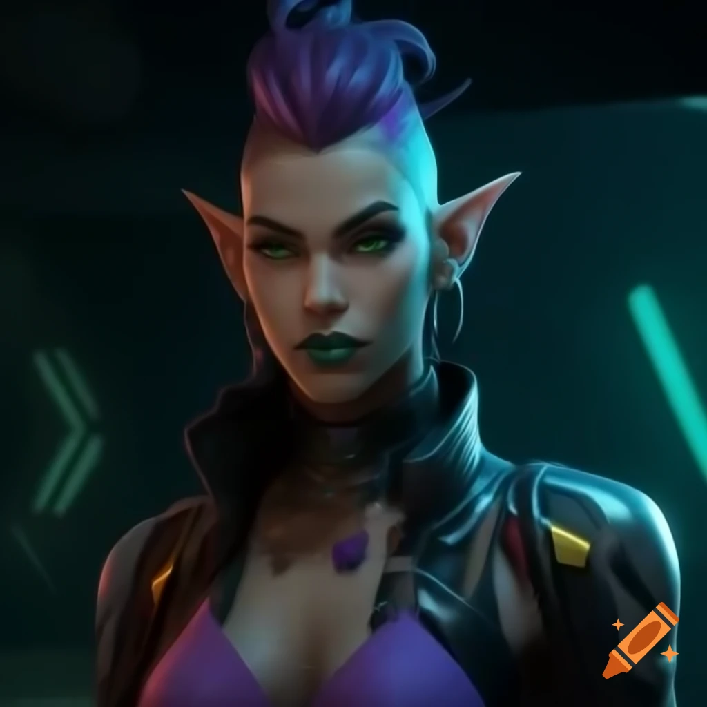 Cyberpunk Elf In Futuristic Attire On Craiyon cyberpunk-elf-in-futuristic-attire-on-craiyon