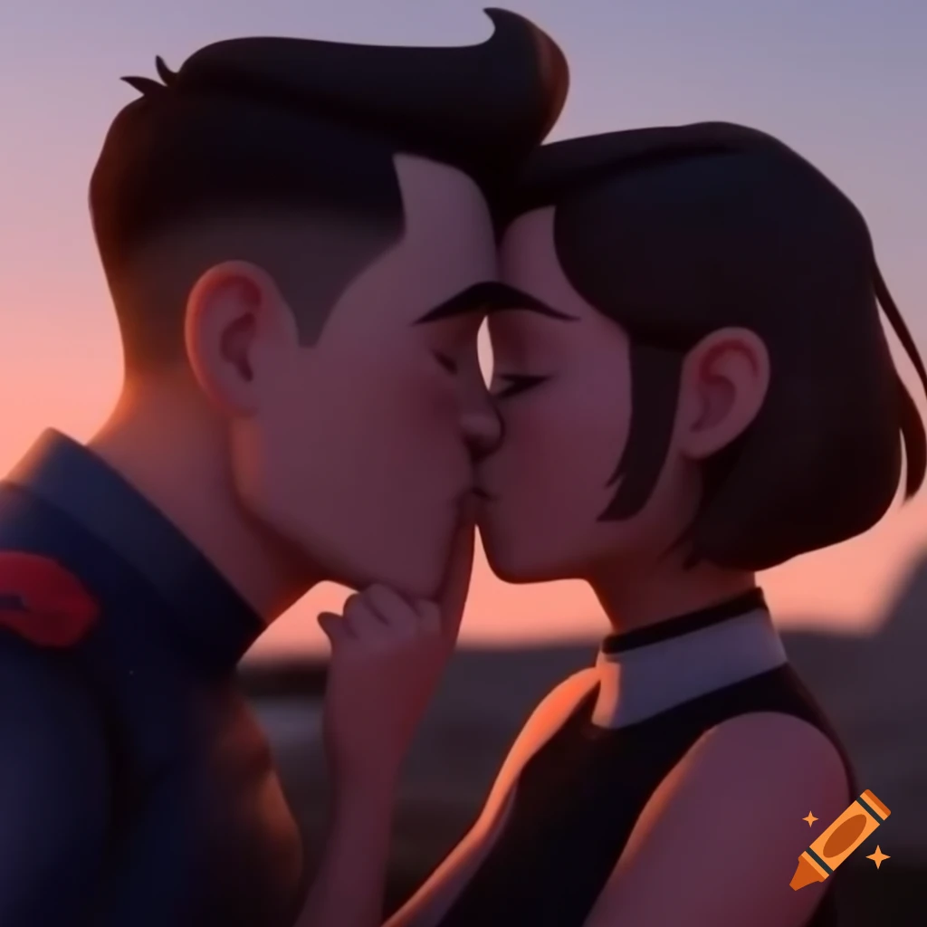 Couple of motorcyclists in Marvel-style vignette, girl with short hair and glasses, boy with short brown hair and spider webs