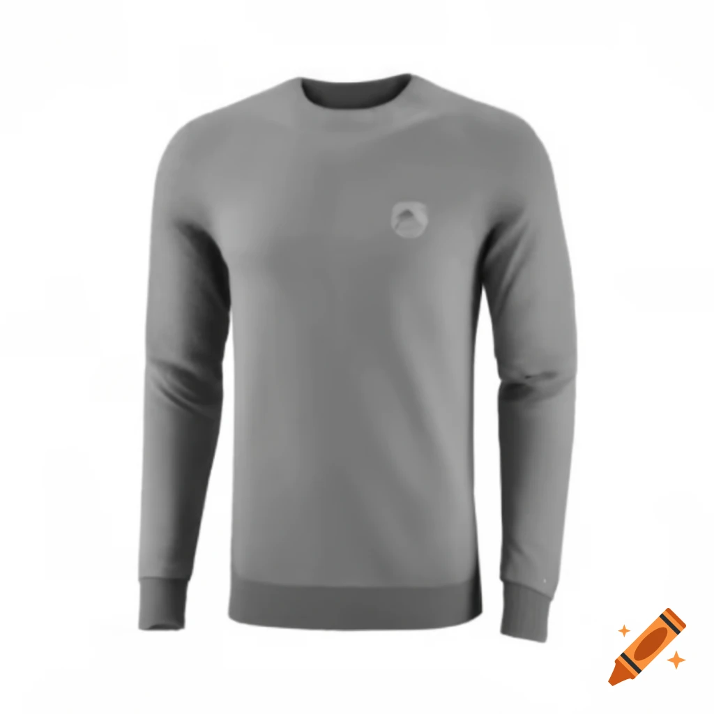 Solid color long-sleeved sweater without pattern or logo