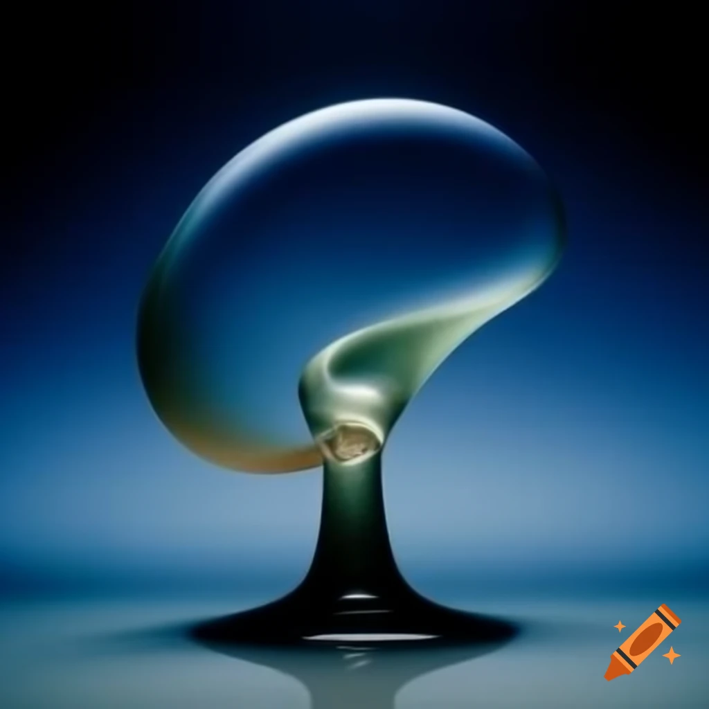 Pop surreal photography featuring technicolor glass statue