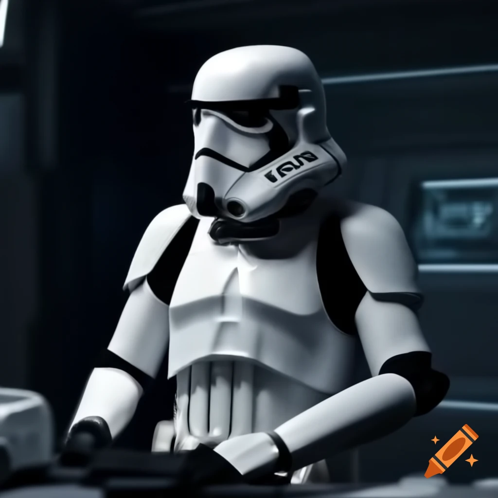 Political parody featuring Donald Trump as a stormtrooper