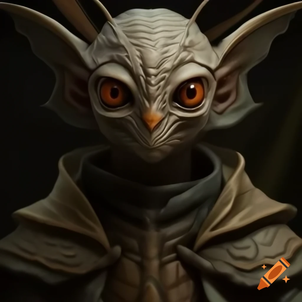 Highly detailed mothman cryptid character in full figure