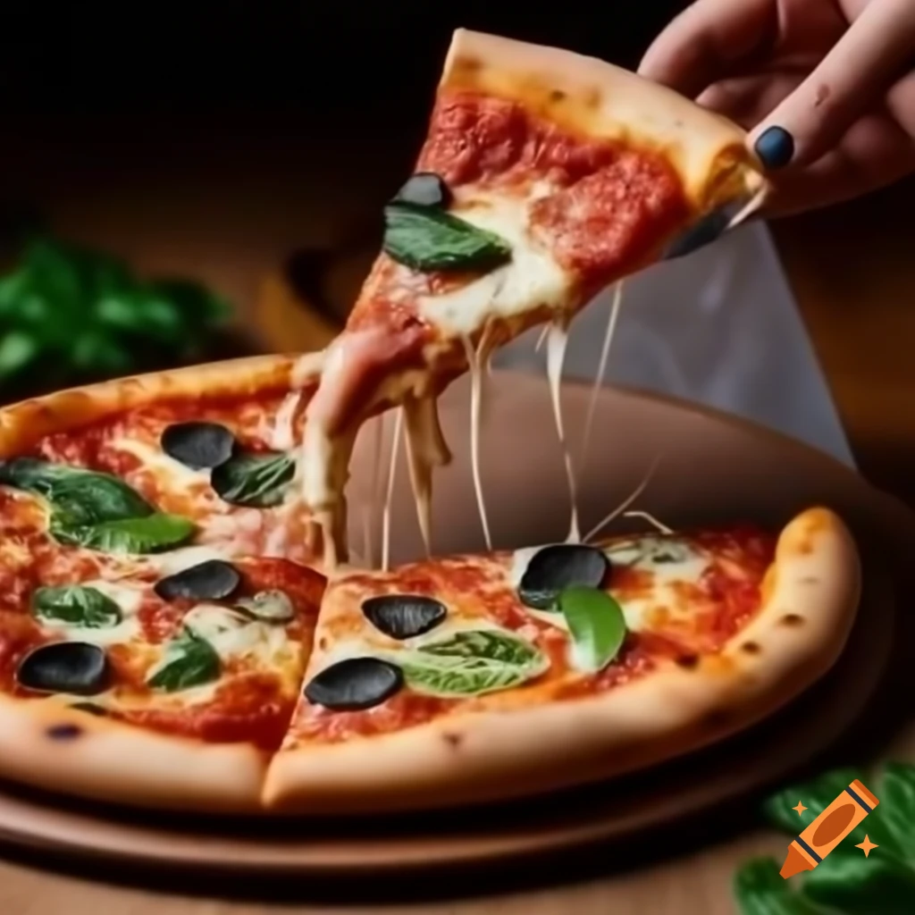 Realistic black pizza background for a pizza website