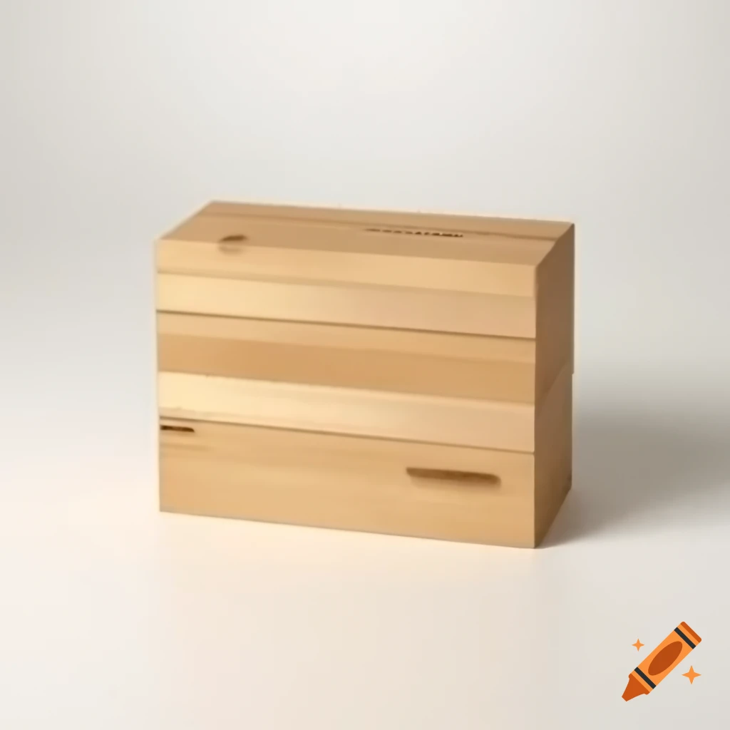 Plain wooden box measuring 63x45x28cm