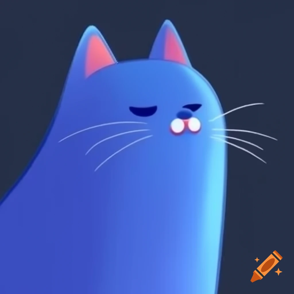 Blue cat illustration