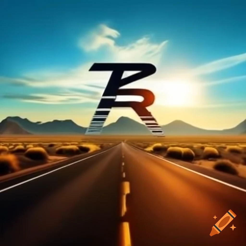 Rota do Rock logo design with landscapes and electric guitar strings