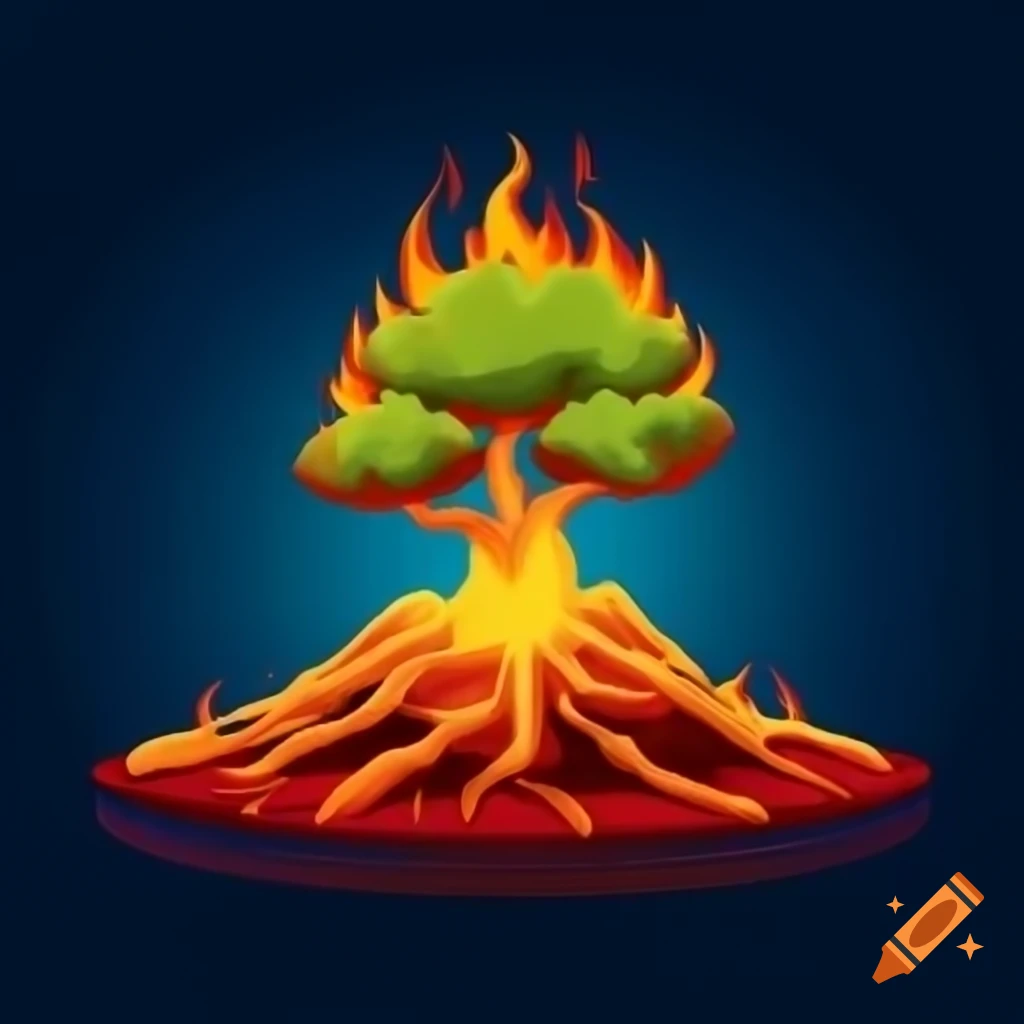Burning bush on a mountain