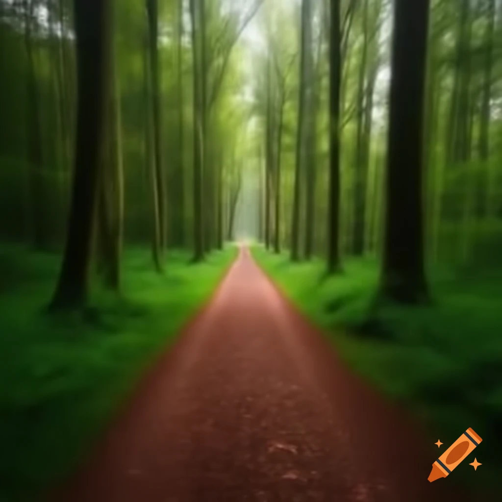 Winding dull path leading to bright light at the end