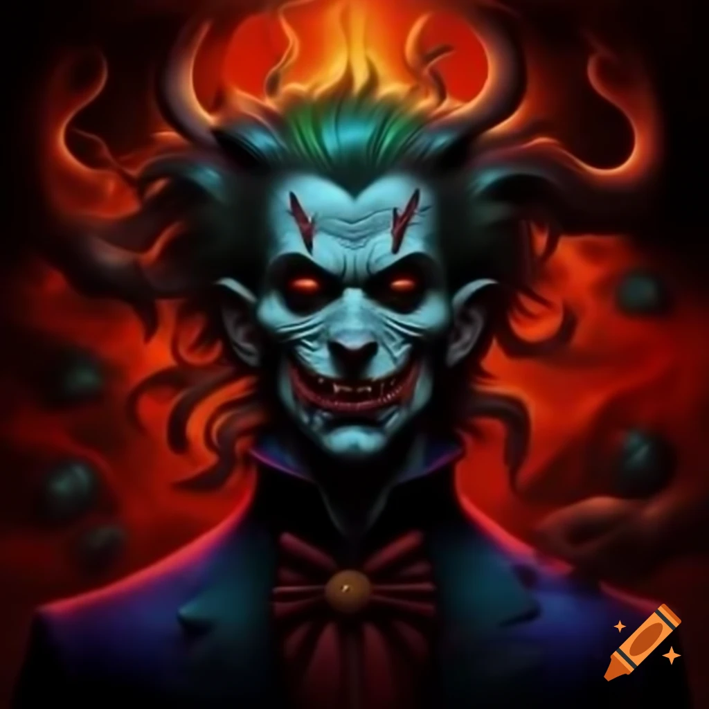 Psychedelic depiction of a vampire