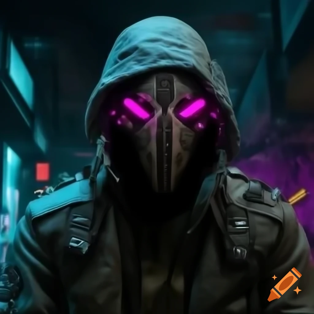 Cyberpunk war mask design