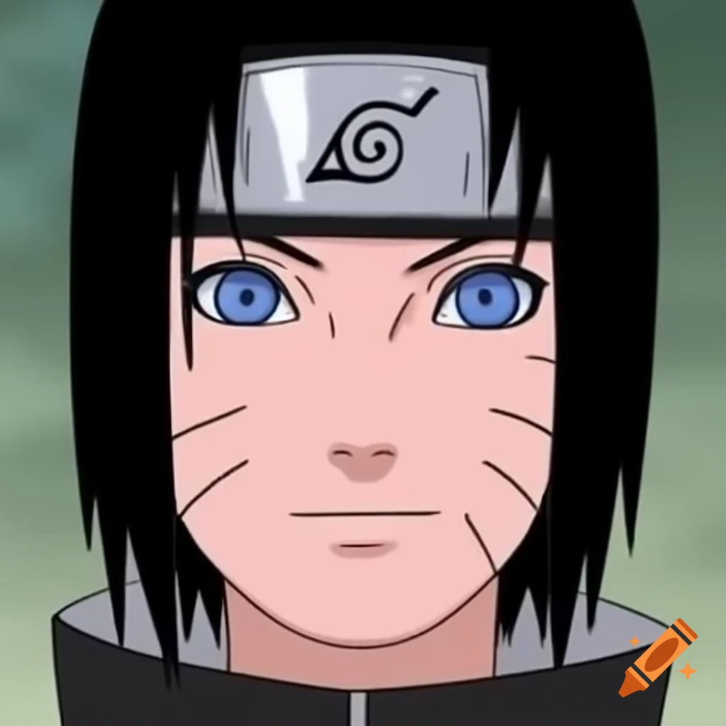 Naruto character design featuring black hair