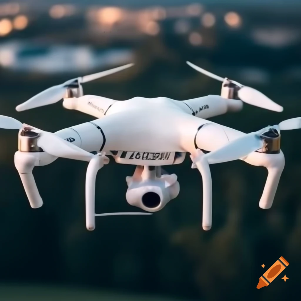 White drone for aerial photography