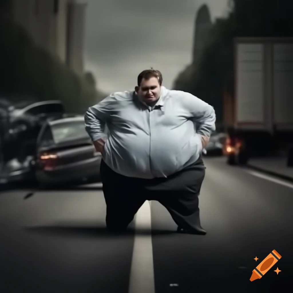 Frustrated man involved in traffic accident