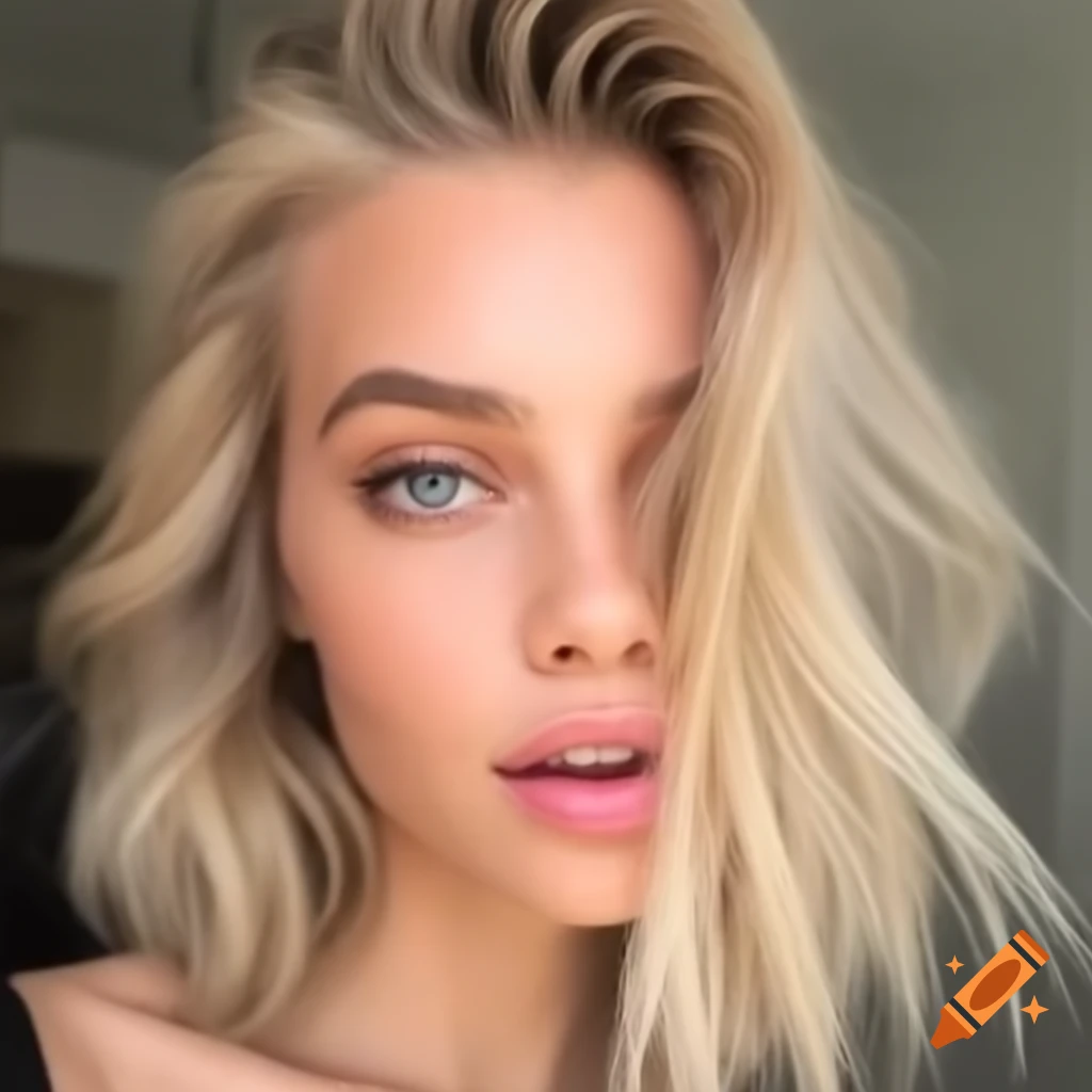 An exceptionally beautiful blonde person