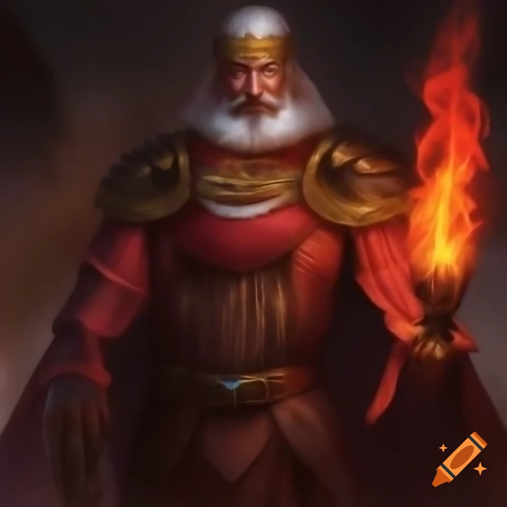 Portrait of the crimson king of the mountain empire