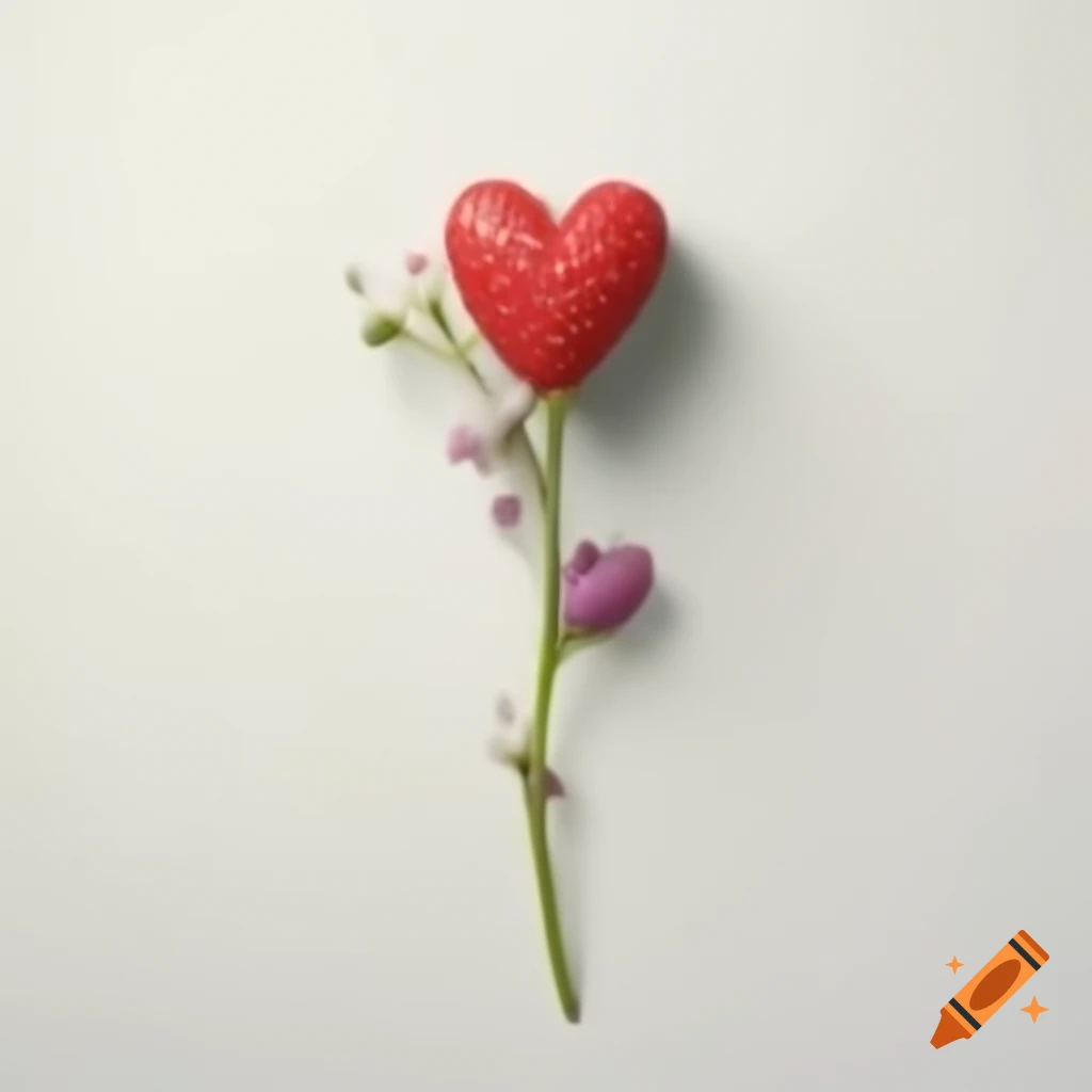 Flower stem with heart at the end