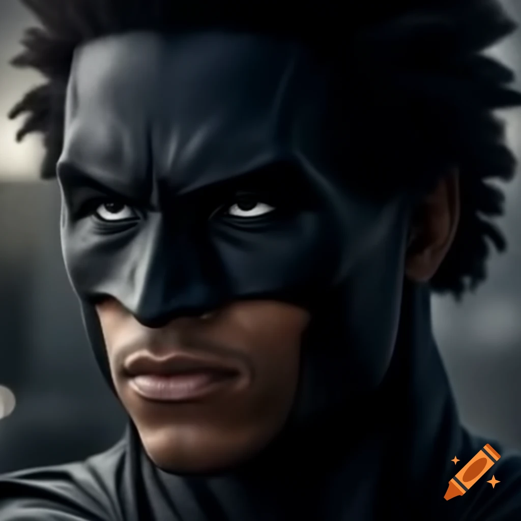 Batman with dark skin and African American features