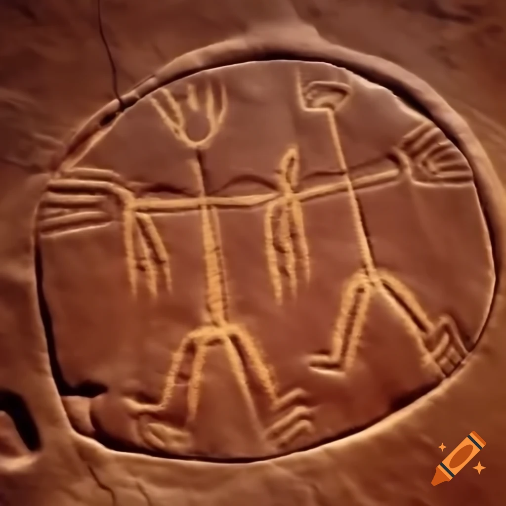 Ancient petroglyph from 8000BC