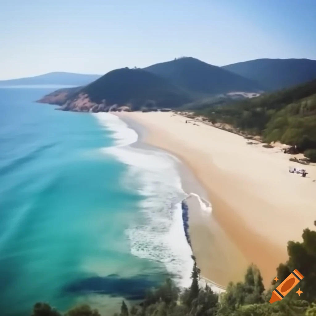 Haeunde beach in South Korea and beach in Singapore