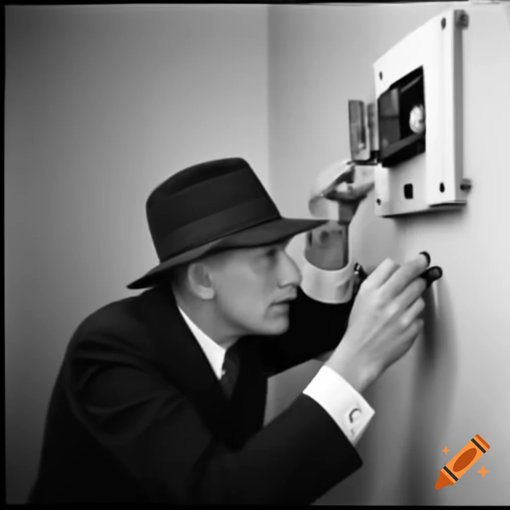 Horseshoe wearing a fedora installing electrical receptacle
