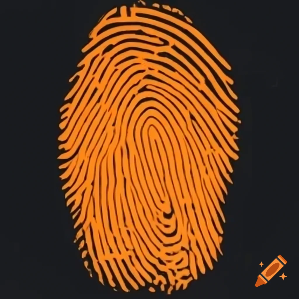 Electric orange fingerprint design