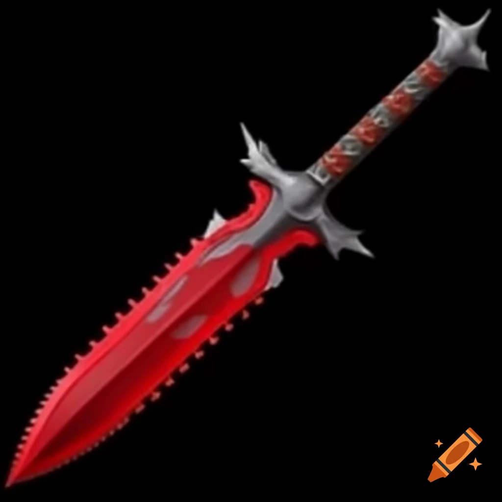 Red blade designed with dragon skin texture