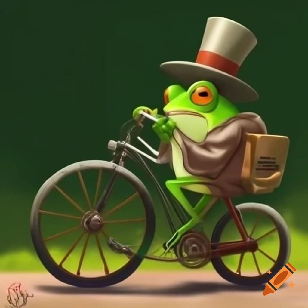 Frog In Cowboy Hat And Waistcoat With Ladybug In Pocket And Holding A frog-in-cowboy-hat-and-waistcoat-with-ladybug-in-pocket-and-holding-a