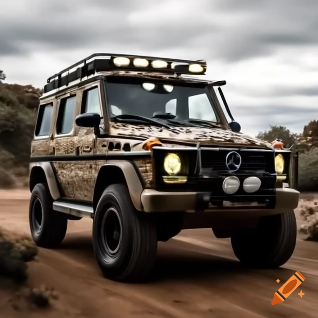 1996 Mercedes-Benz M-Class in camouflage finish ready for off-road adventures