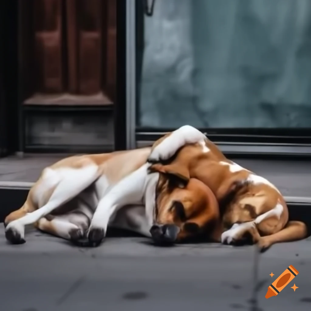 Dogs resting on the streets, highlighting animal welfare issues