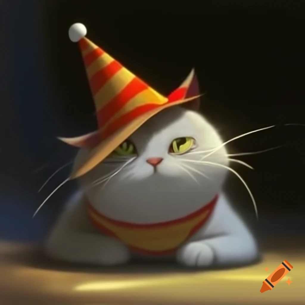 Cat wearing a hat
