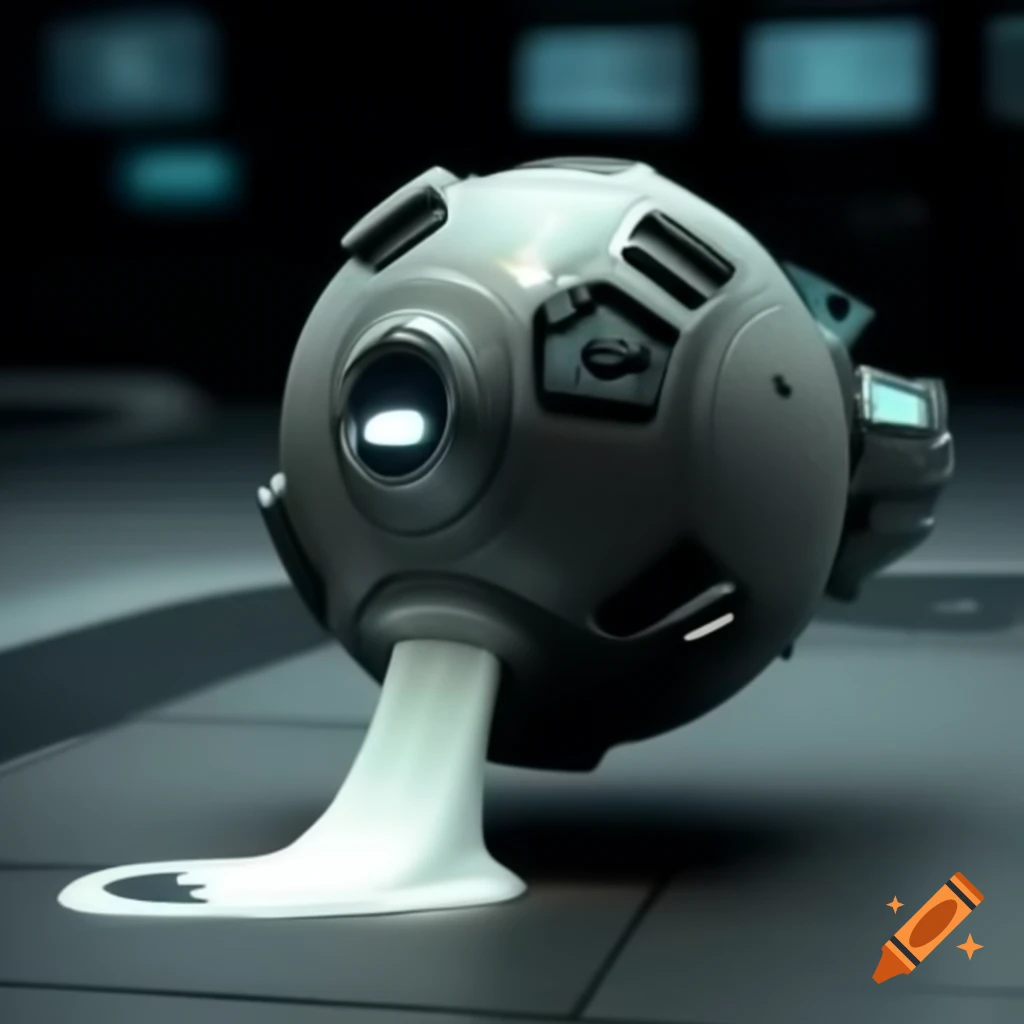 Futuristic bomb design with white glue detail