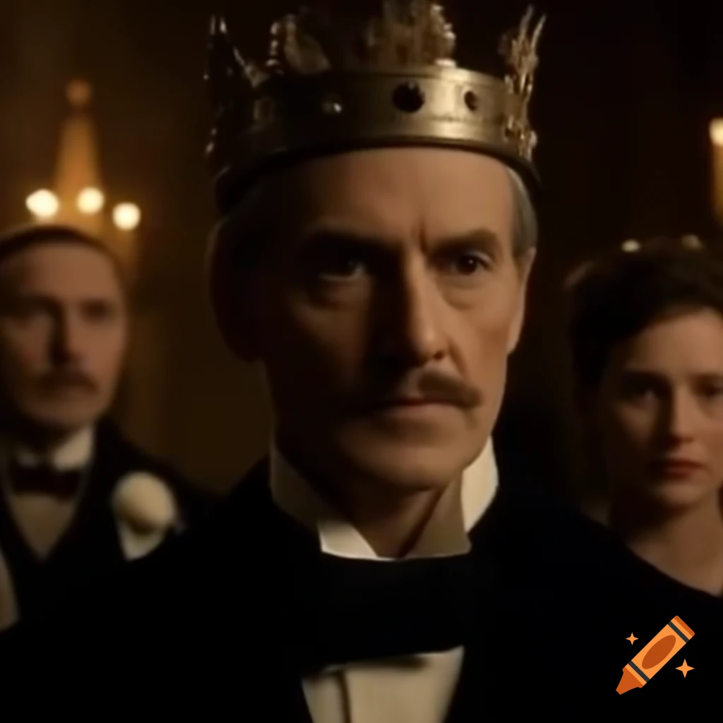 Historical figure of a king from the 1890s