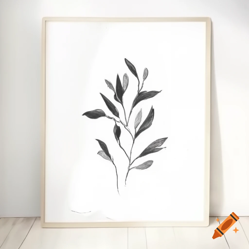 Minimalist fall drawing in sketchy loose charcoal, inspired by Turner