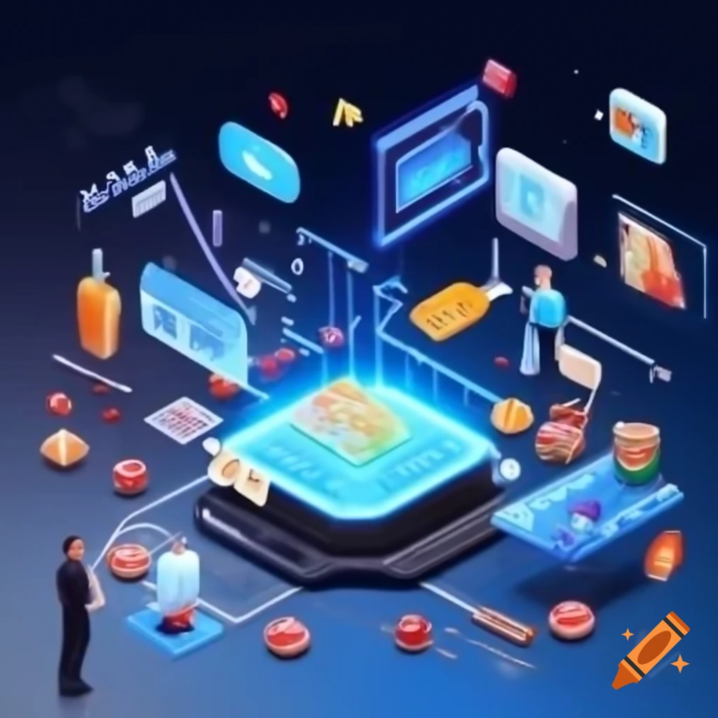 Concept of future food technology and AI without humans or androids