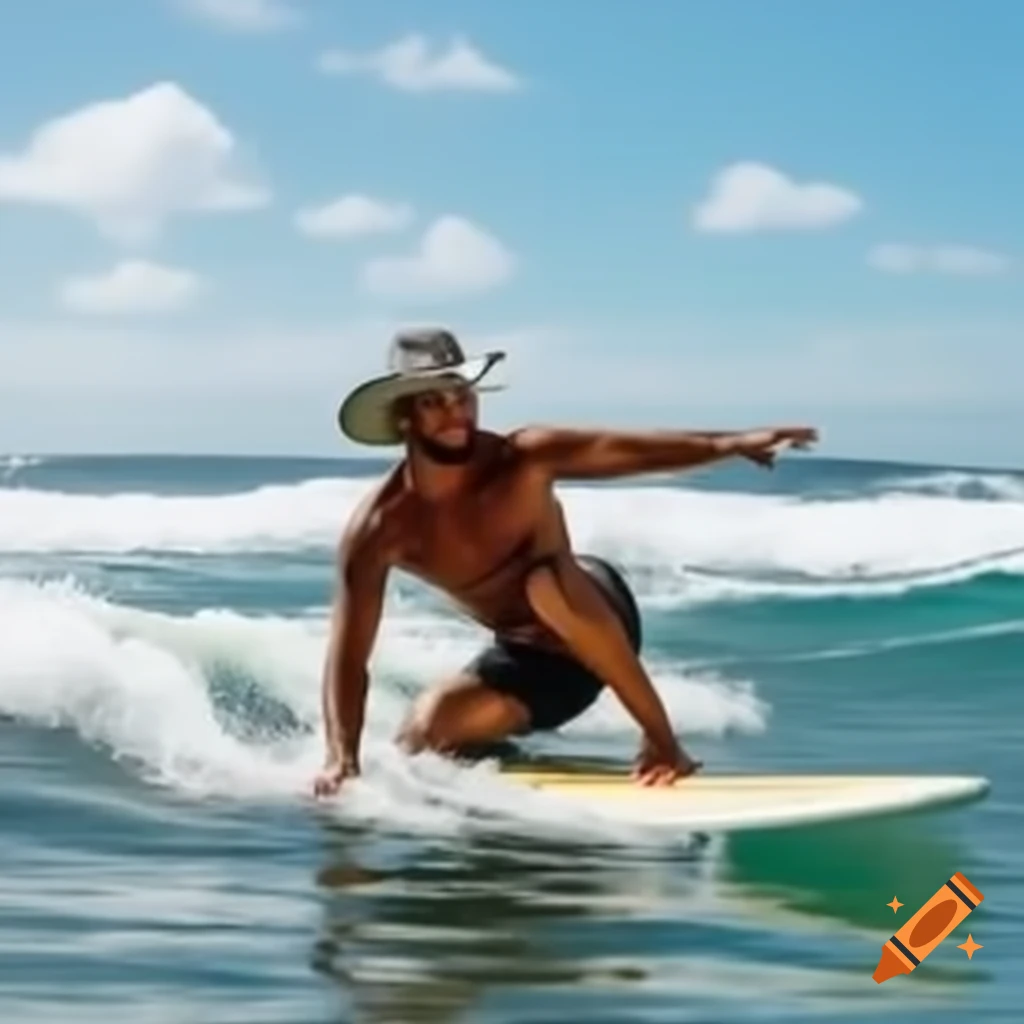 Surf cowboys riding waves