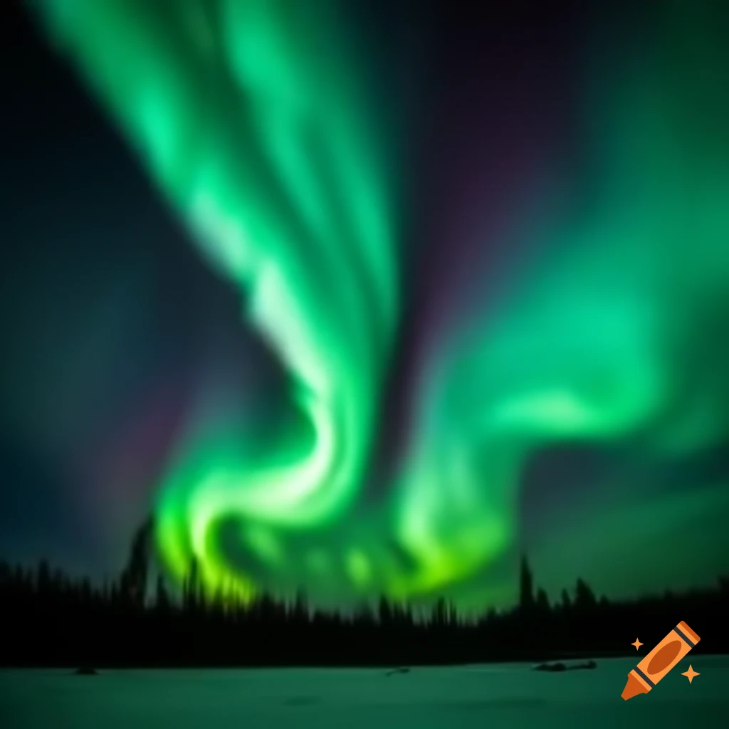 Northern lights illuminating the night sky
