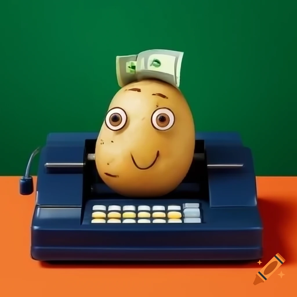 Cash register designed to resemble a potato