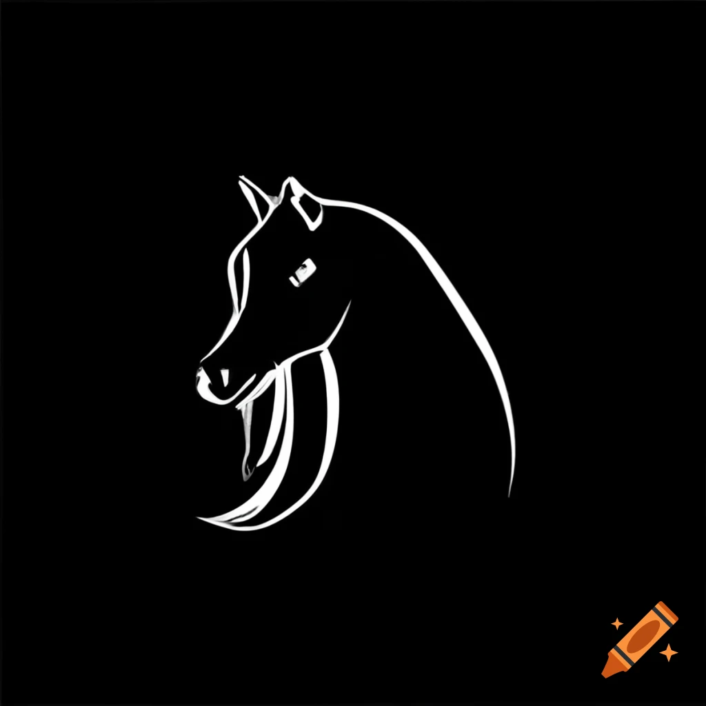 Silhouette of Arabian horse's head