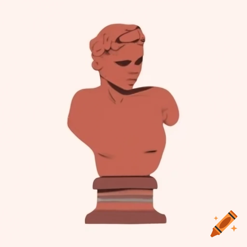 Sculpture bust drawing
