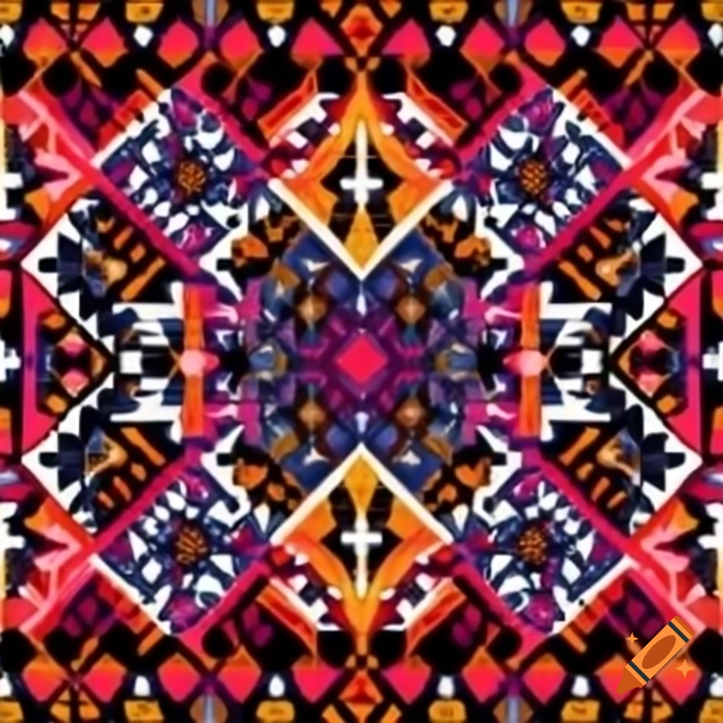 Anatolian ethnic design with intricate patterns