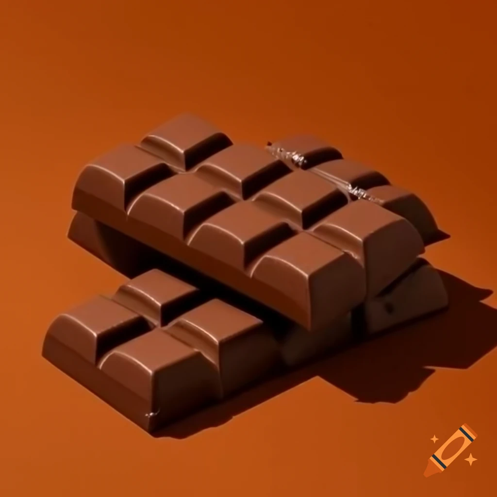 Rich chocolate bar with smooth texture