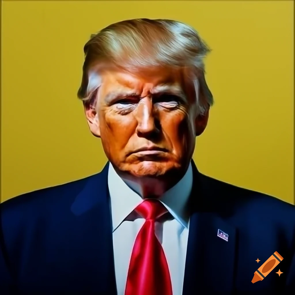 Cartoon Of Baby Donald Trump Holding An F 16 Jet And A Mirror 