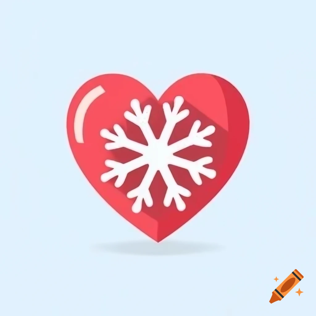 Heart snowflake icon design on craiyon