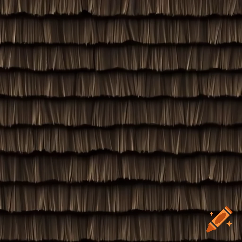Seamless texture of realistic Nordic dark straw roof